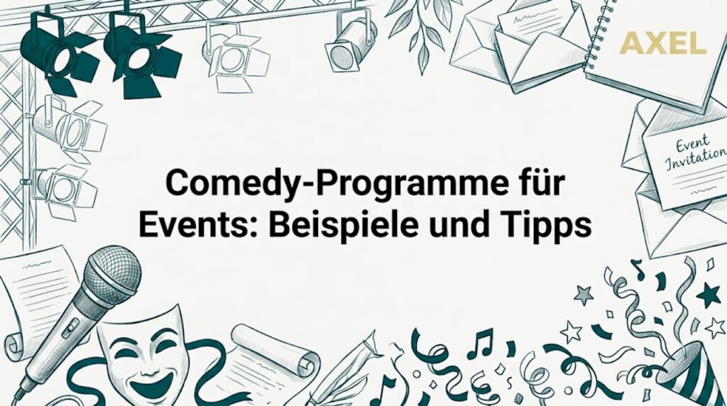 Handgezeichnete, humorvolle Titelgrafik für eine Veranstaltung
