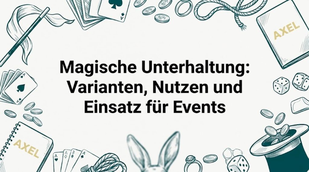 Verspielte Zeichnung mit magischen Accessoires, die Platz für eine Überschrift lässt
