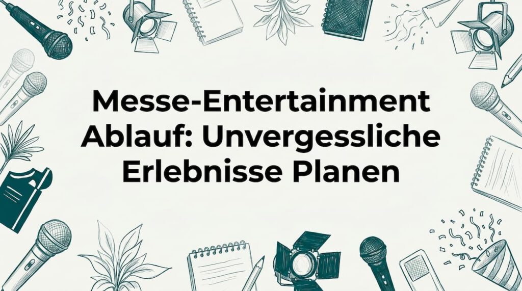Individuell gestaltete Titelseite mit liebevoll illustrierten Accessoires rund um Events und Unterhaltung
