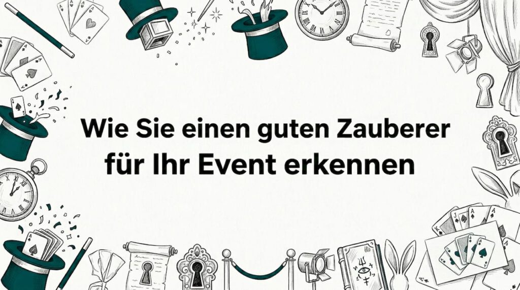 Zauberhafte, von Hand gezeichnete Magieutensilien schmücken den Rand einer dekorativen Titelseite.