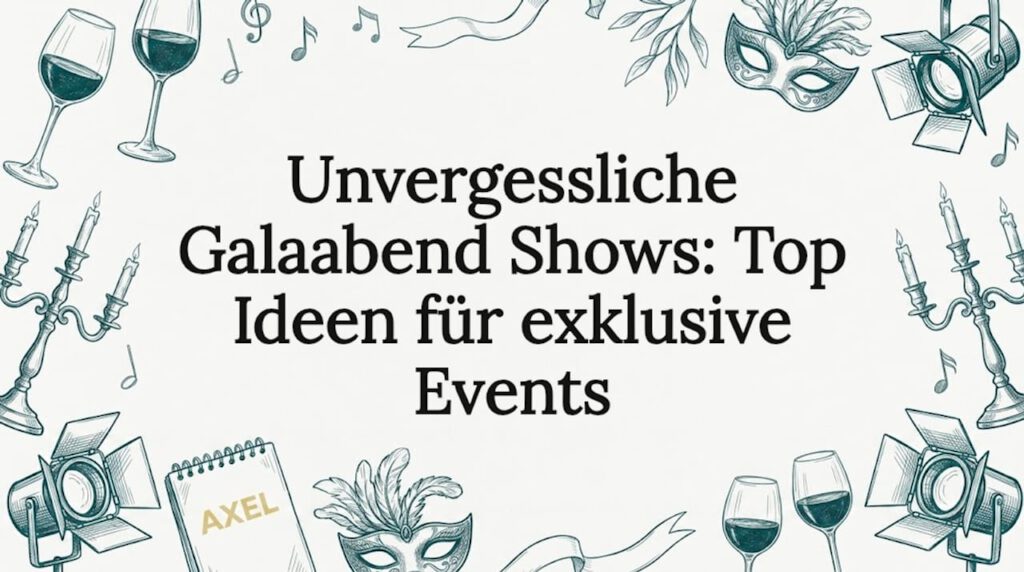 Festlich gestaltete Titelseite mit handgezeichneten Verzierungen im Galastil