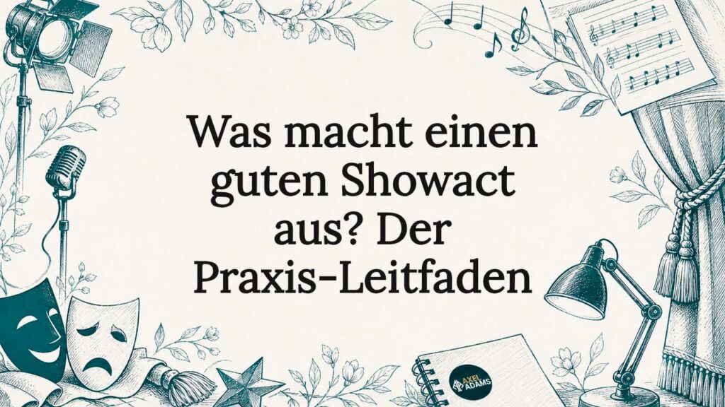 Stimmungsvolle Illustrationen für die Titelkarte passend zum Showact-Motto