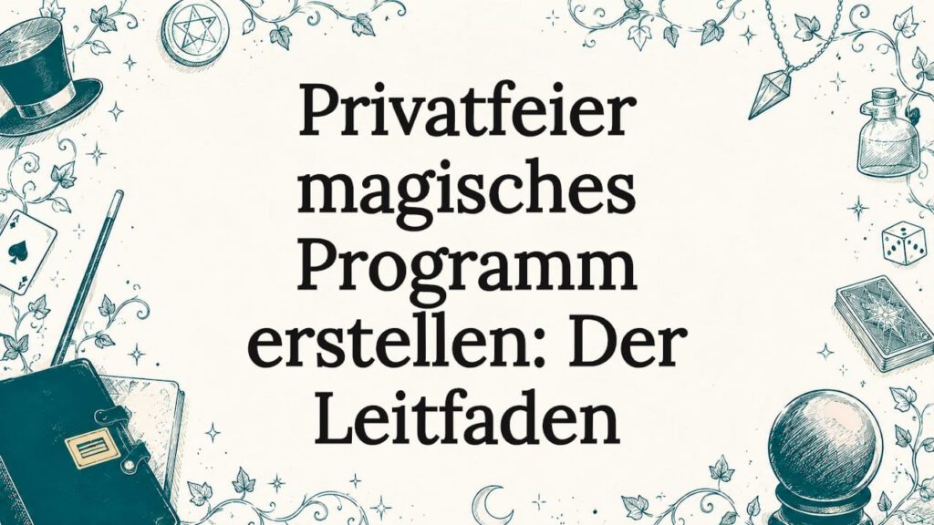Stimmungsvolle Titelgrafik mit magischen Elementen gestaltet