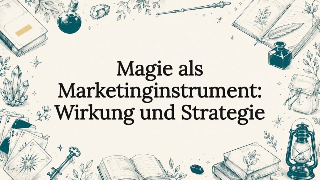 Ein fantasievoll gestalteter Rahmen fürs Titelbild, der geheimnisvolle und magische Gegenstände ins Zentrum rückt.