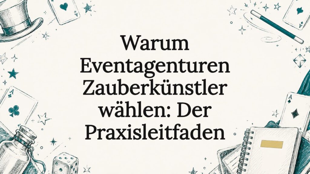 Stilvoll gestaltete Titelseite mit handgezeichneten, magischen Motiven