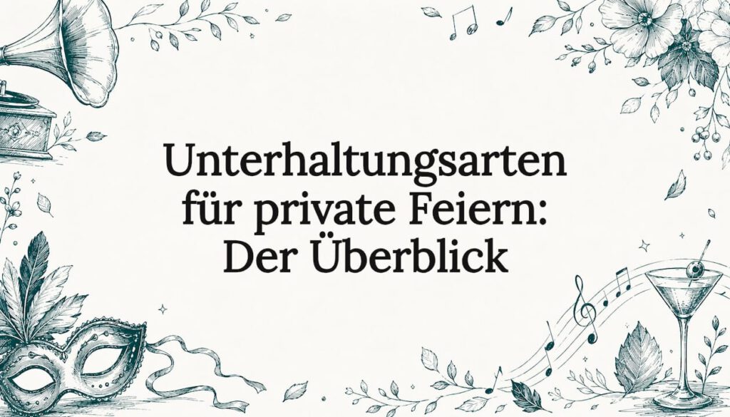 Stilvoll gestalteter Titelrahmen mit Illustrationen