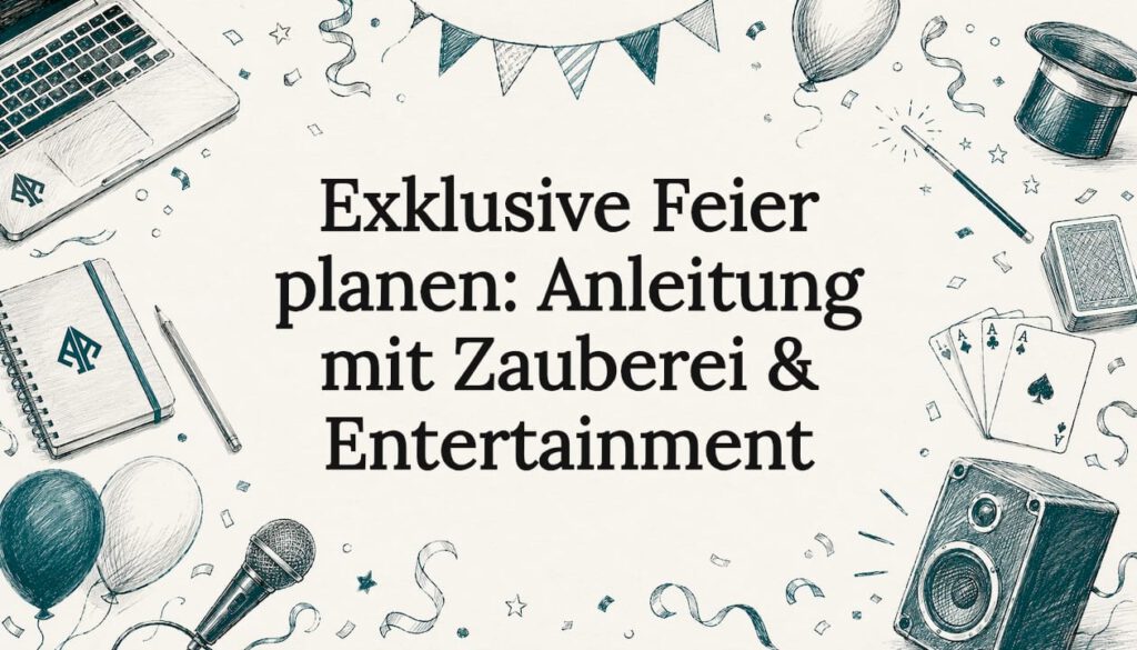 Ein verspielter, festlicher Rahmen mit magischen Details setzt den Titelbereich gekonnt in Szene.