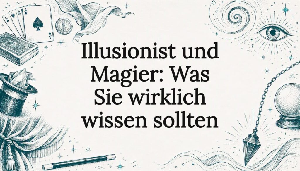Ein kunstvoll gestalteter Rahmen, der mit magischen Utensilien und zauberhaften Illusionen verziert ist.