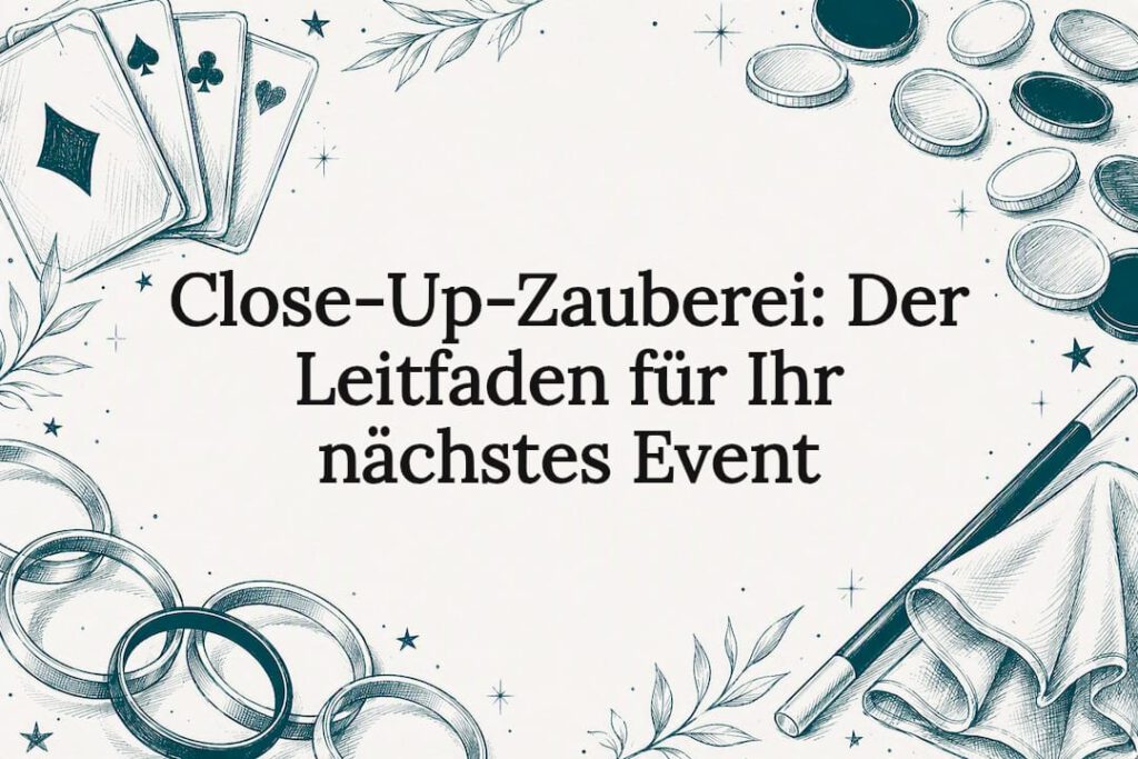 Dekorative Titelbild-Illustration für einen Artikel über Nahzauberei