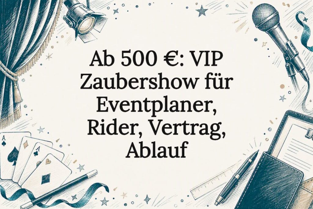 Dekorative Illustration für eine VIP-Zaubershow