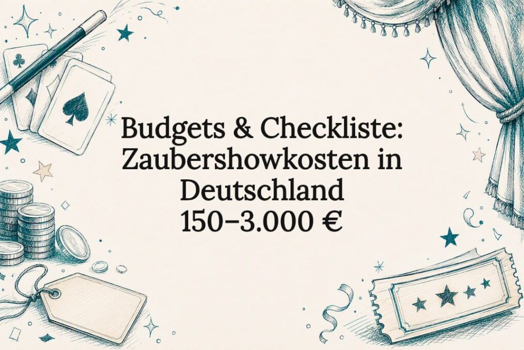Dekorative Titelgrafik für Zaubershows