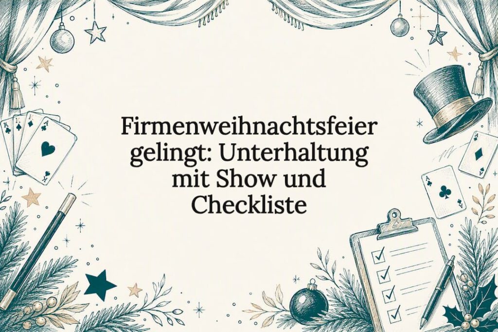 Weihnachtliche Skizze mit Showprogramm und Checkliste für die Feier